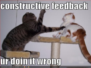 Constructive feedback?