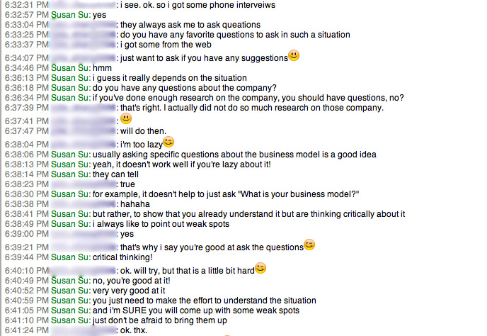 My friend asking me how to close an interview.
